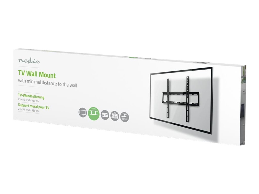 Nedis Tvwm1031bk, 58,4 Cm (23"), 139,7 Cm (55"), 100 X 100 Mm, 400 X 400 Mm, Stahl, Schwarz