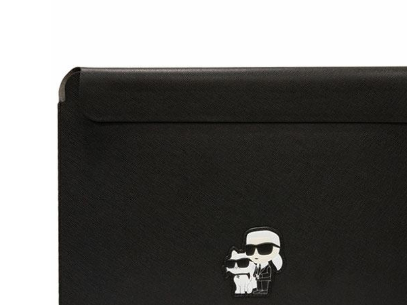 Hülle Karl Lagerfeld Karl Lagerfeld Sleeve Klcs14sakcpmk 14" Schwarz Saffiano Karl&Choupette