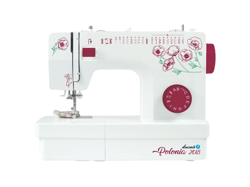 Lucznik POLONIA 2018, Punainen, Valkoinen, Puoliautomaattinen ompelukone, Overlock, Ompelu, 4-vaiheinen, 5 mm, Rotaatio