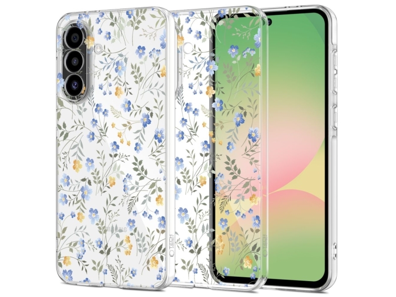 Tech-Protect Flexair Hülle Für Samsung Galaxy A27 - Transparent Floral