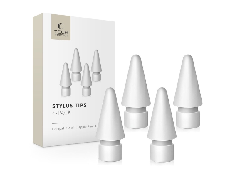 Tech-Protect Stylus Tips for Apple Pencil 4-Pack - White