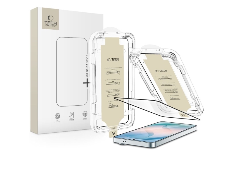 Tech-Protect Skærm-/Frontbeskytter Anti-Refleks Tech-Protect Quick Set Ar+ Galaxy S26 Black
