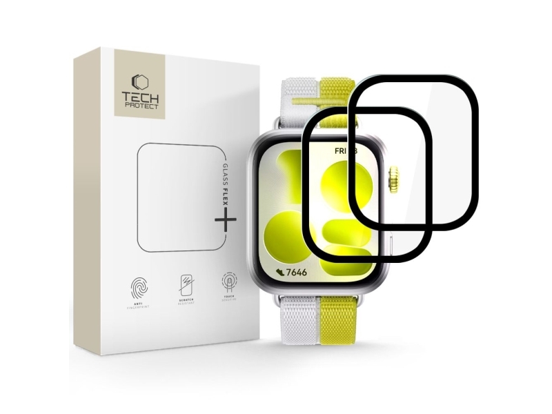 Tech-Protect Glass Flex+ 2Er-Set Hybridglas Für Huawei Watch Fit 5 - Schwarz
