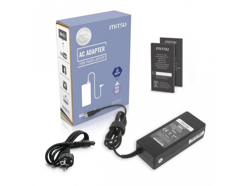 Mitsu 87W Usb-C, Usbc, 5-20,2V, 3-4,3A (Sort) Ac-Adapter Til Notebook