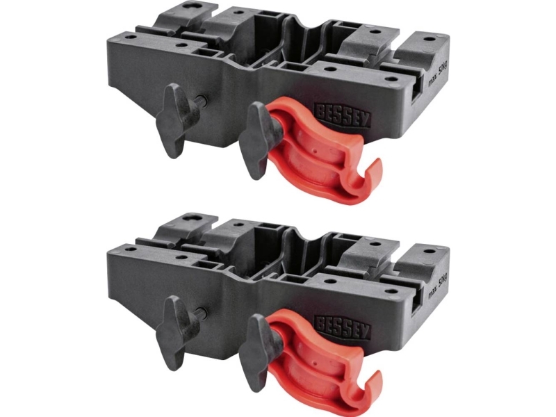 Bessey BESSEY Large Multifunctional Bracket STE-MH-SET black/red, 2 pieces, for BESSEY ceiling supports STE and ST