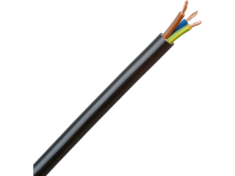Kopp 153710009, 1,5 mm², Sort, Polyvinylchlorid (PVC), 500 V, 10 m, 7 mm