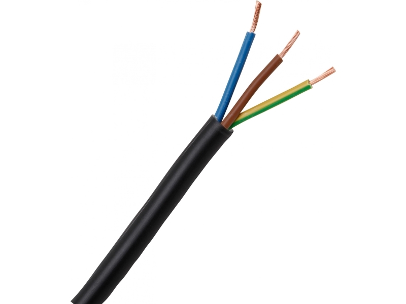 Kopp 152325008, 0,75 mm², Sort, Polyvinylchlorid (PVC), 300 V, 25 m, 6 mm