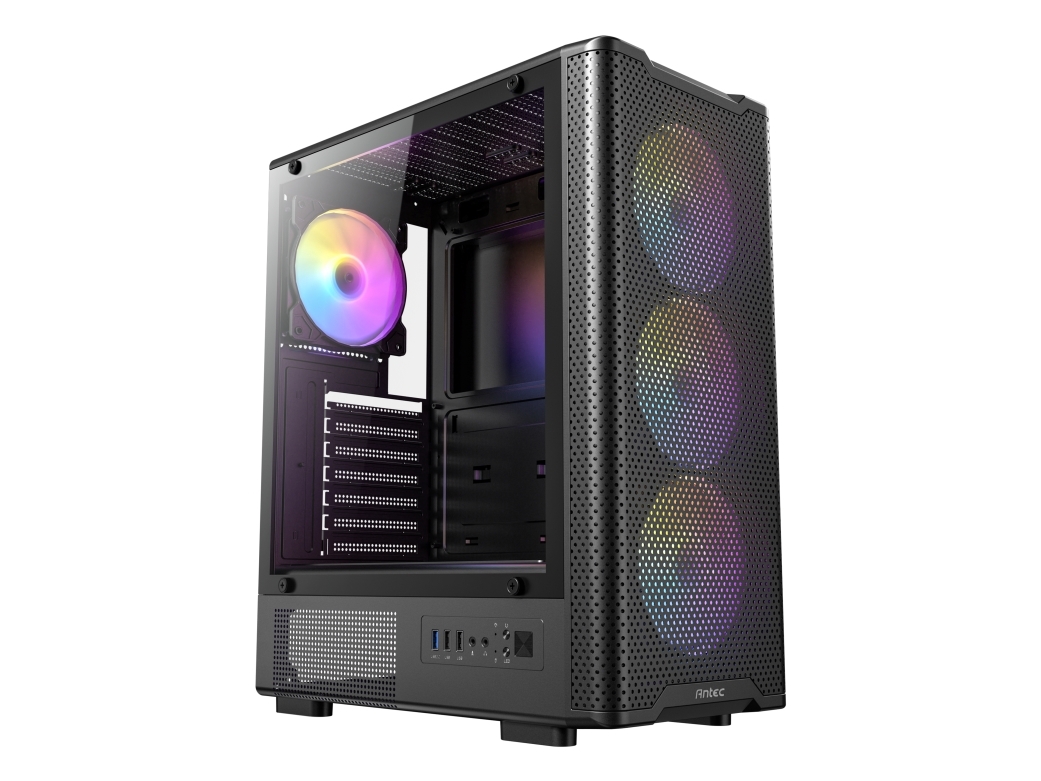 Antec Vx-310 Argb, Midi Tower, Pc, Schwarz, Atx, Itx, Micro Atx, Kunststoff, Stahl, Gaming