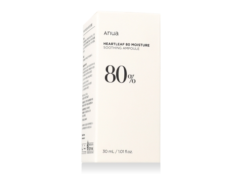 Anua Heartleaf 80% Soothing Ampoule 30Ml - Face Skin Calm Serum Hydrating Panthenol B5 Calming Treatment Essence For Combination, Sensitive, Normal S