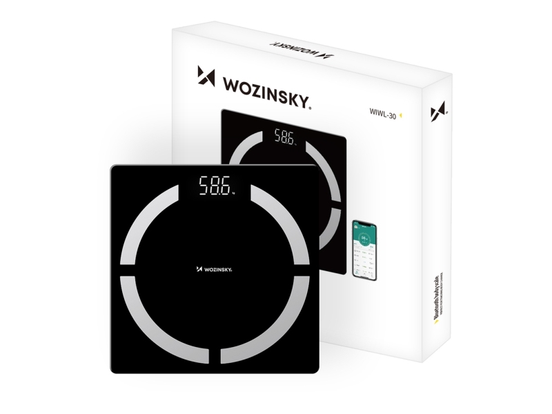 Wozinsky Badevægt Wiwl-30 Smart Bluetooth – Sort