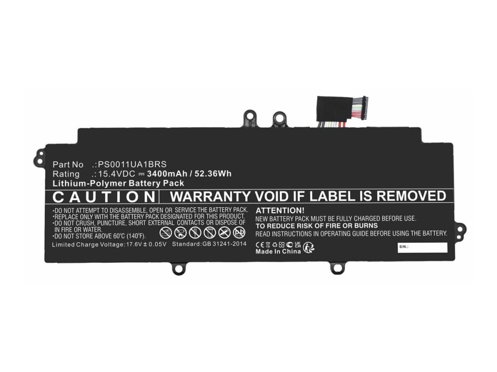 Coreparts - Laptop-Akku (Ähnlich: Dynabook Ps0011ua1brs) - 15,4 V - Lithium-Polymer - 3400 Mah - 52,36 Wh