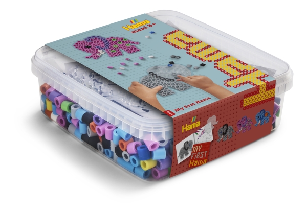 Hama Bügelperlen Maxi + Stecktafel "Elefant", Set (8753) Lochdurchmesser Bügelperle Maxi: 10,0 Mm, Inkl. 1 Stecktafel