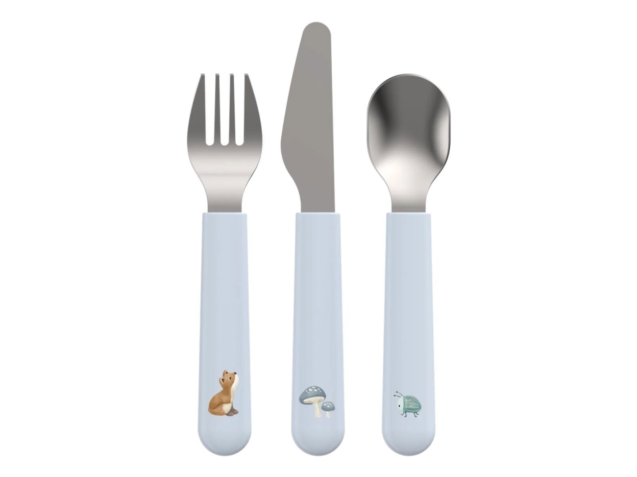 Little Dutch 108033065408, Børne Bestiksæt, Blå, Rustfrit Stål, Forest Friends, Dreng, 1 År