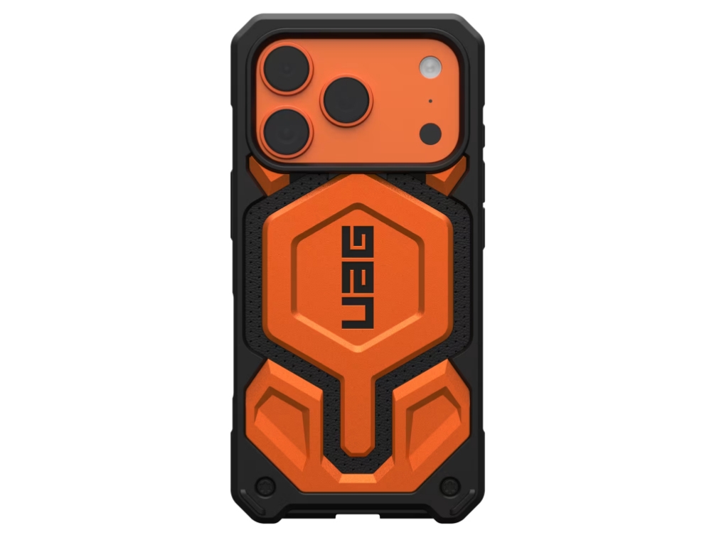 Urban Armor Gear Monarch Pro, Cover, Apple, iPhone 17 Pro, 16 cm (6.3), Orange, Sort