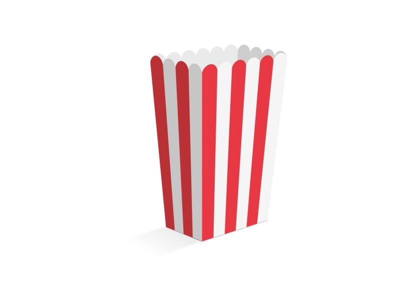 Rød Og Hvid Stribede Snack Bokse, 8 Stk
