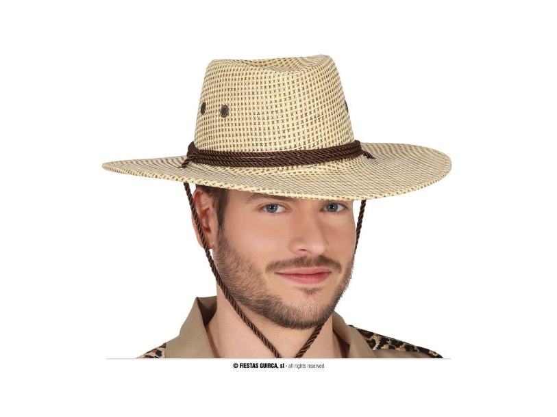 Cowboyhut, Braun Kariert