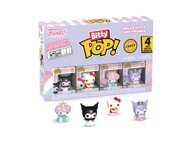 Funko Bitty Pop! Figuren-Set Sanrio: Hello Kitty - Kuromi ~3 Cm (4 Stk.)