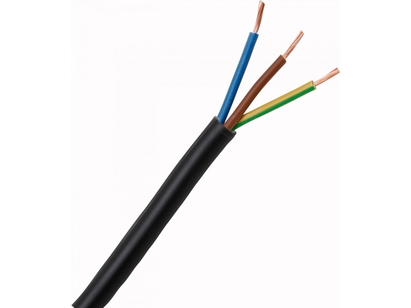 Kopp 152425001, 1 mm², Sort, Polyvinylchlorid (PVC), 500 V, 25 m, 7 mm