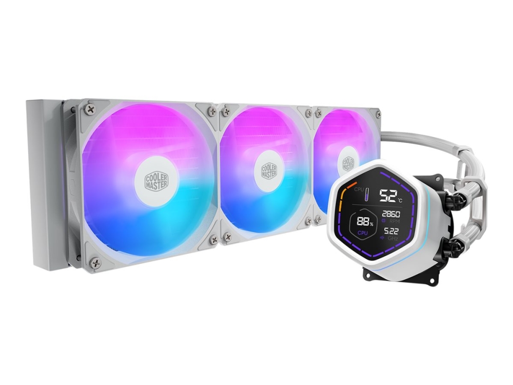 Cooler Master Masterliquid Core Nex Digital, Flüssigkeitskühlung, 12 Cm, 122,4 M³/H, Weiß