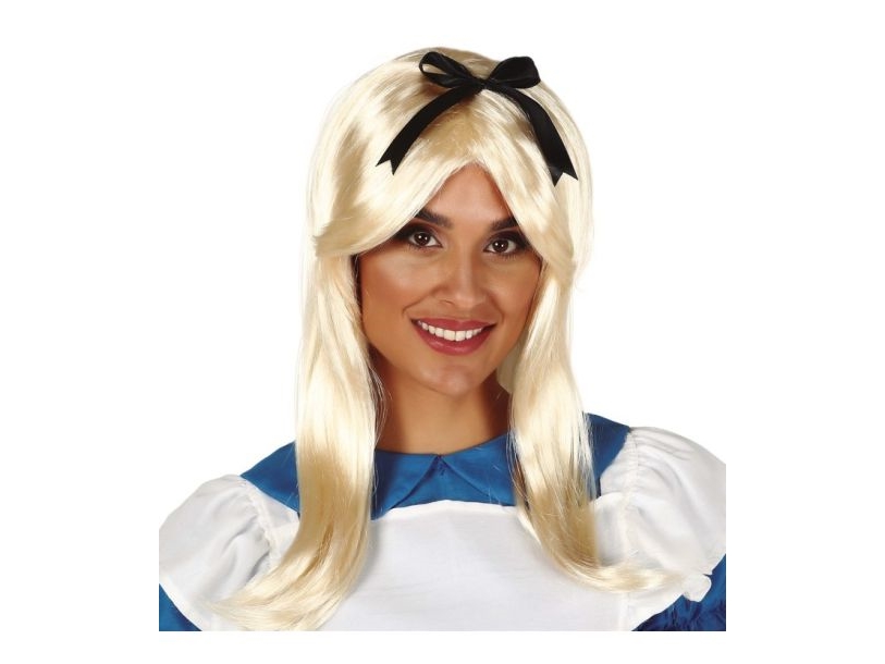 Helle Blondperücke Mit Schleife