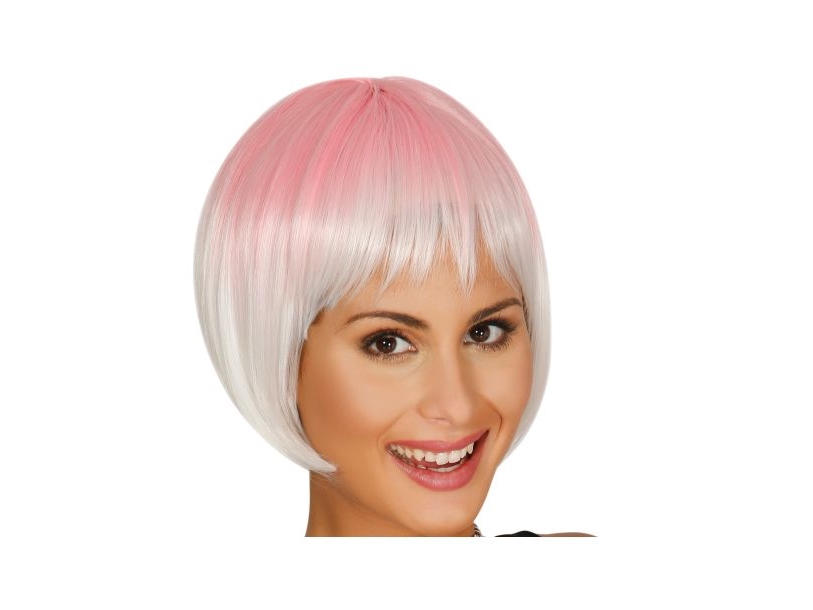 Page-Perücke Rosa Und Weiß