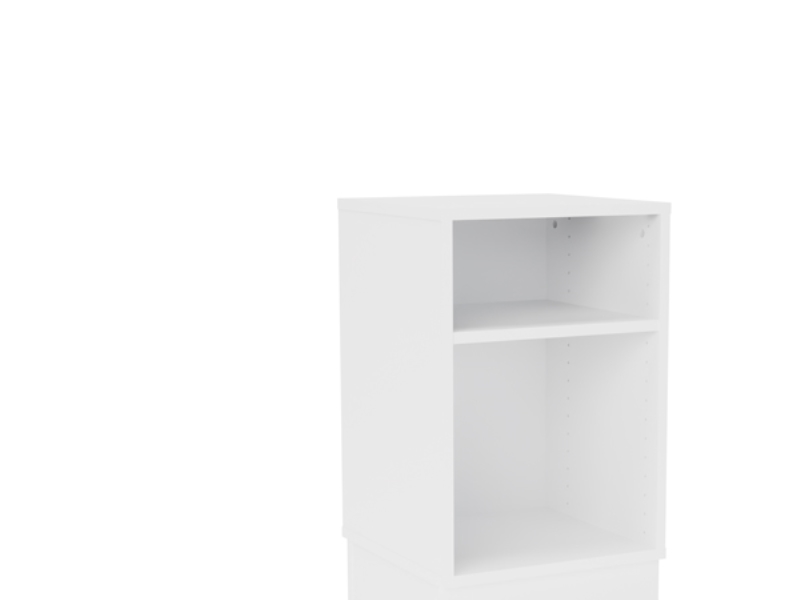 Opbevaring Stig 1½-fag, hvid laminat