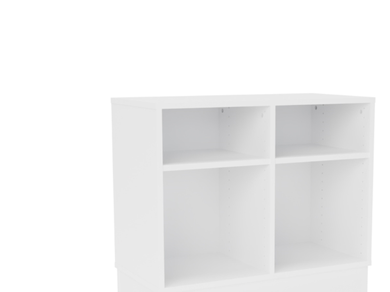 Opbevaring Stig 2X1 ½-Fag, Hvid Laminat