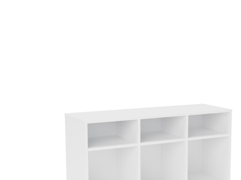 Opbevaring Stig 3X1 ½-Fag, Hvid Laminat