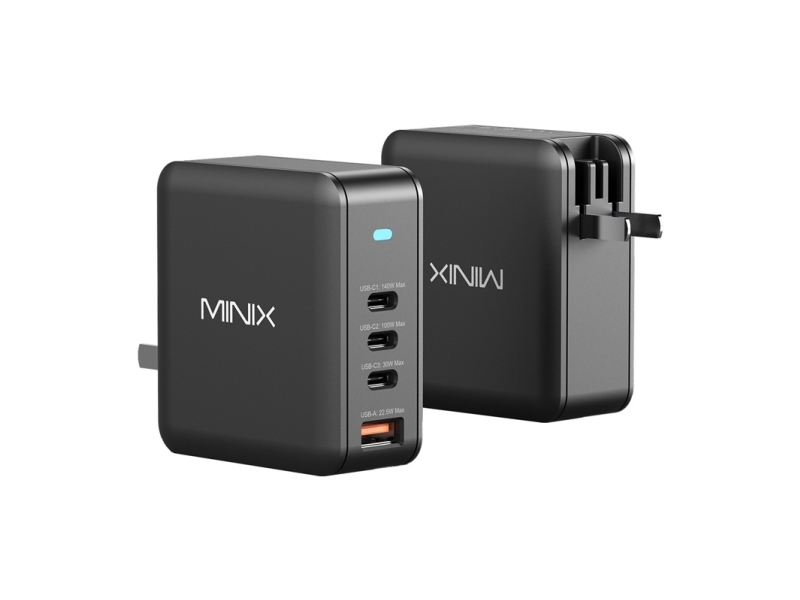 Minix P165 Gan Wandladegerät Mit 3X Usb-C Und 1X Usb-A Ports