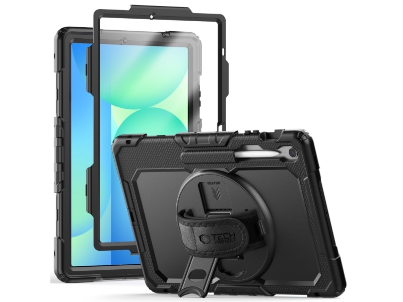 Tech-Protect Solid dėklas skirtas Samsung Galaxy Tab S10 FE+ –  juodos spalvos