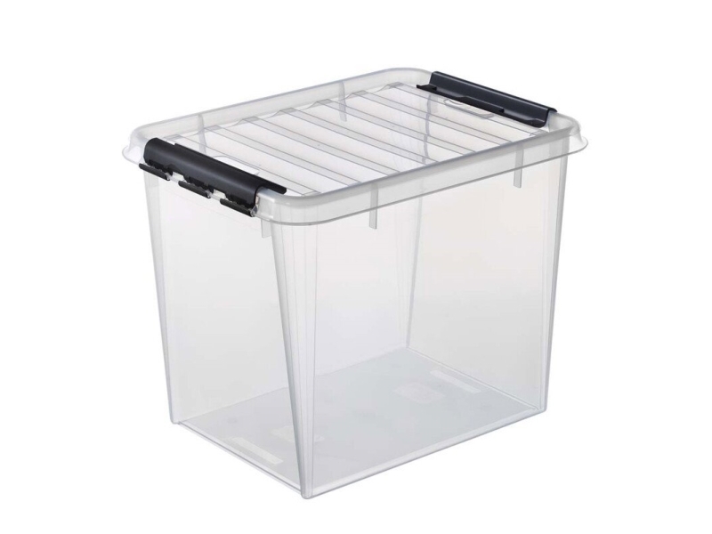Plastlåda SmartStore, Classic transparent, 52 L med lock, 500x390x410 mm - (3 st.) | Arkivering - Arkiv box/mappar - Förvaringslåda | GameStuff