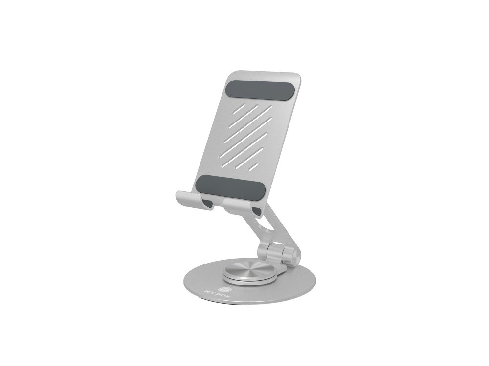 Icy Box Ib-Th201-R, Tablet & Smartphone Halter, Rotierend, Höhenverstellbar, Aluminium, Für Tablets Bis 12,9" (32,8 Cm), Handy/Smartphone, Tablet/Ump