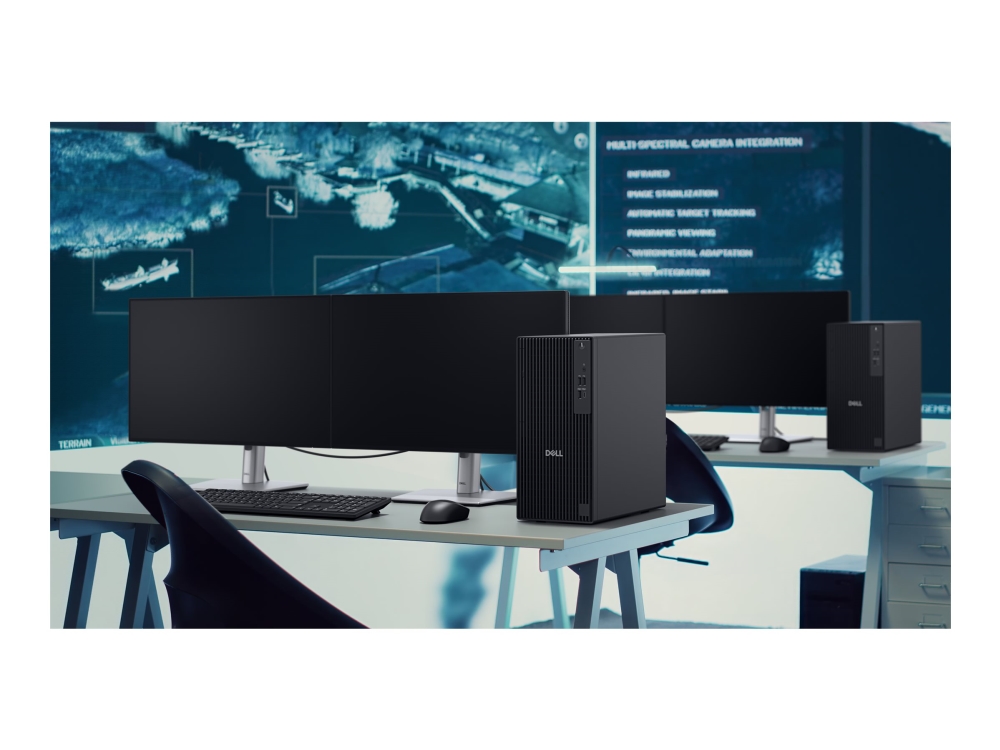 Dell Pro Tower QCT1255 - AI PC - tower Ryzen 5 Pro 8600G / op til 5 GHz - RAM 16 GB - SSD 512 GB - NVMe - Radeon 760M - Gigabit Ethernet - Win 11 Pro - skærm: ingen - med 3 års Dell ProSupport