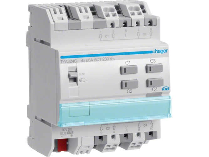 Hager Tya624c, Grau, Ip20, -5 - 45 °C, 65 Mm, 90 Mm, 1 Stück(E)