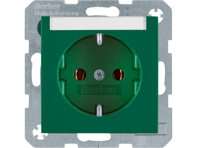 Berker 47508903, Typ F, Grün, Silber, Ip20, 250 V, 16 A