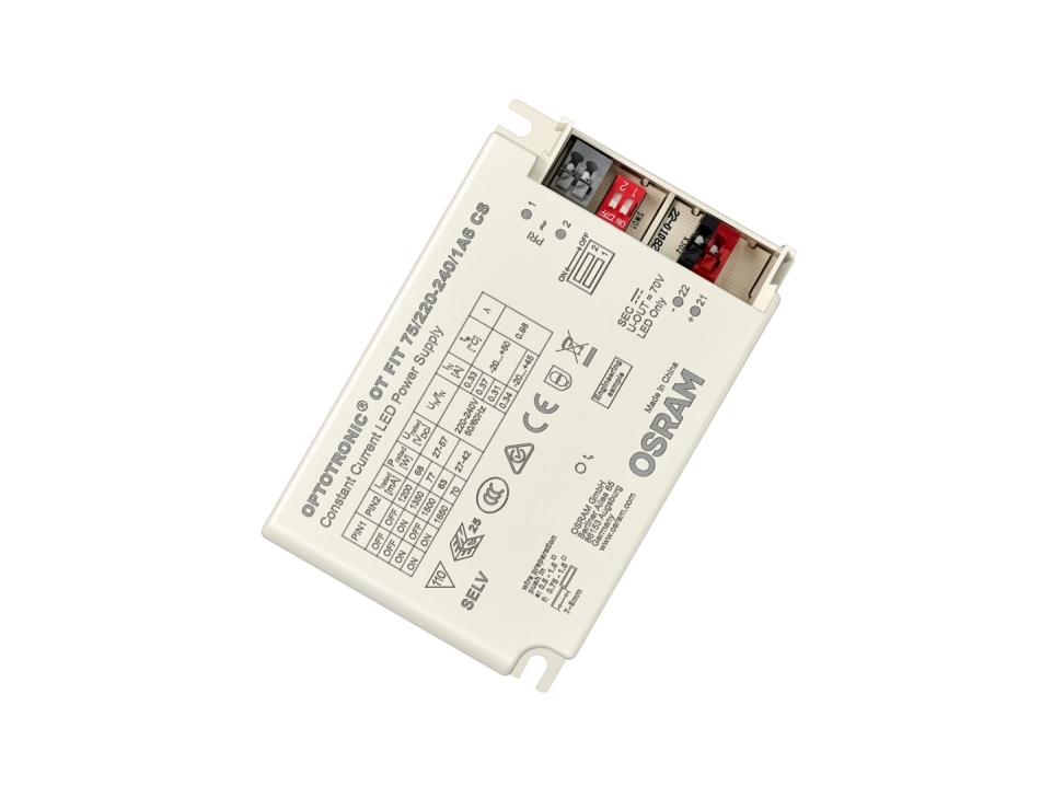 Osram Ot Fit 75/220-240/1A6 Cs, 50000 H, -20 - 50 °C, 198 - 264 V, 50/60 Hz, 40 A, 67 Mm