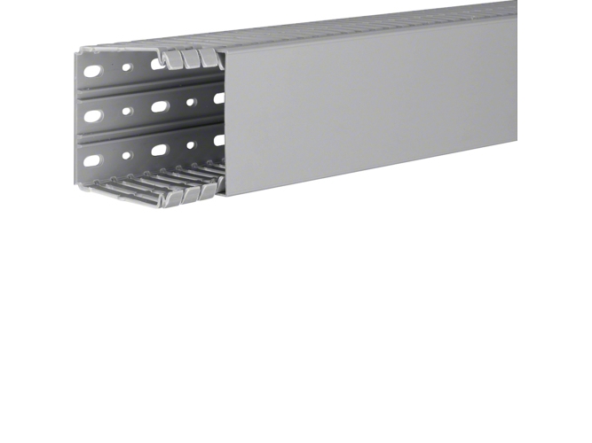Hager Verdrahtungskanal Aus Pvc Ba7 80X80 Mm Steingrau, Kabelkanal, Grau, Pvc, V0, En50085-2-3, 80 Mm