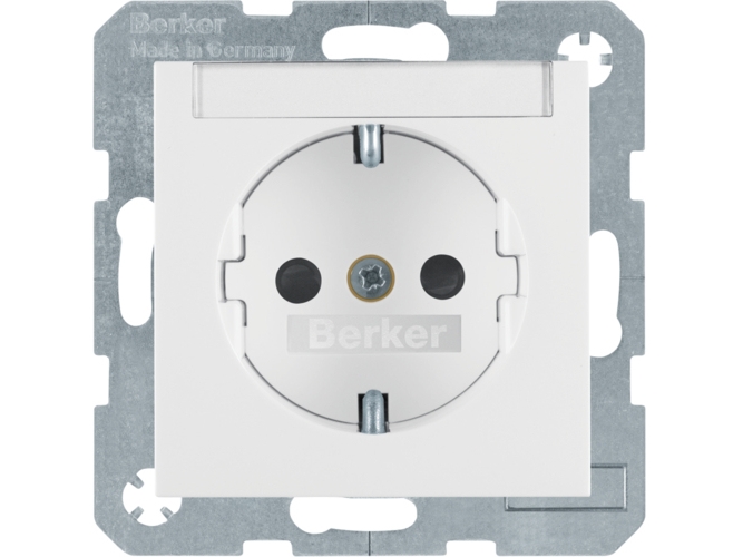 Berker 47498989, Typ F, Weiß, Duroplast, Ip20, 250 V, 16 A