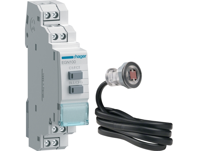 Hager EGK101, Daglig/ugentlig timer, Grå, Hvid, Knapper, 1 kanaler, 230 V, 50 - 60 Hz