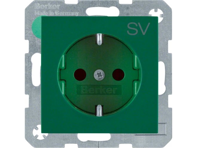 Berker 47238903, Typ F, Grün, Duroplast, Ip20, 250 V, 16 A