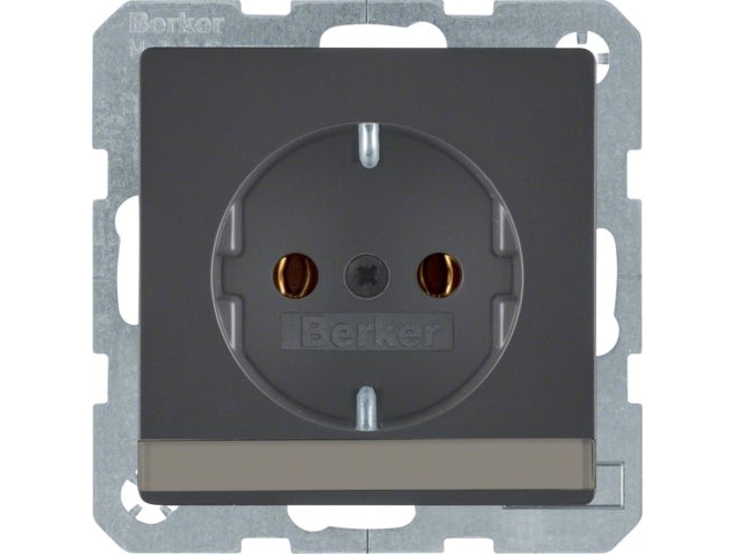 Berker 47506086, Tyyppi F, antrasiitti, Duroplast, IP20, 250 V, 16 A