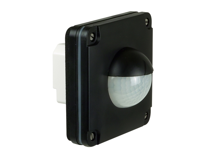 Niko Swiss Garde 300, Passiv infrarød (PIR) sensor, Ledningsført, Væg, Sort, Hvid, IP55, 2000 Lux