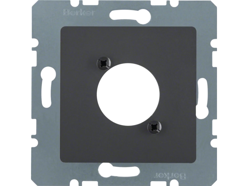 Berker Zentralplatte Für Xlr-Rundsteckverbinder D-Serie Anthrazit Matt/Samt, Anthrazit, Metall, Kunststoff, Konventionell, Berker, K.1, K.5, B.3, B.7