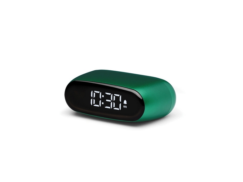 Lexon Minut, Digital Alarmur, Oval, Grøn, Acrylonitrilbutadienstyren, Aluminium, Lcd, Batteri
