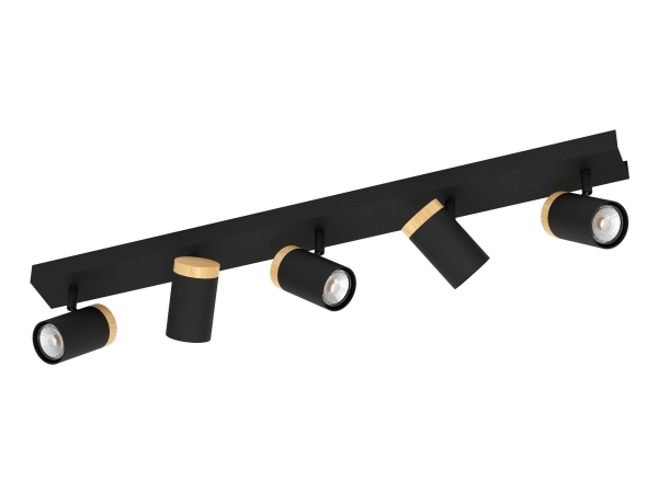 EGLO CARTAGENA, Overflade spotlys, GU10, 5 pære(r ), LED, 3000 K, Sort, Brun