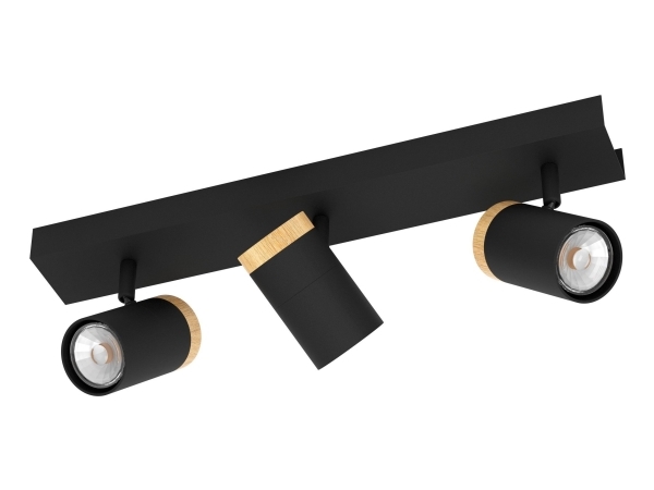 Eglo Cartagena, Strahler Oberflächenbeleuchtung, Gu10, 3 Glühbirne(N), Led, 3000 K, Schwarz, Braun