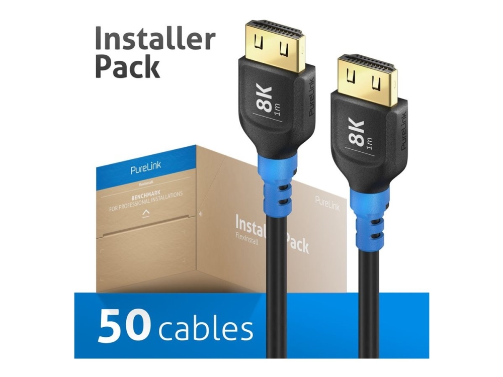 Purelink Flexinstall Series - Ultra High Speed - Hdmi-Kabel - Hdmi Han Til Hdmi Han - 1 M - Tripel-Afskærmet - Sort - 8K60 Hz Support, Op Til 48 Gbps