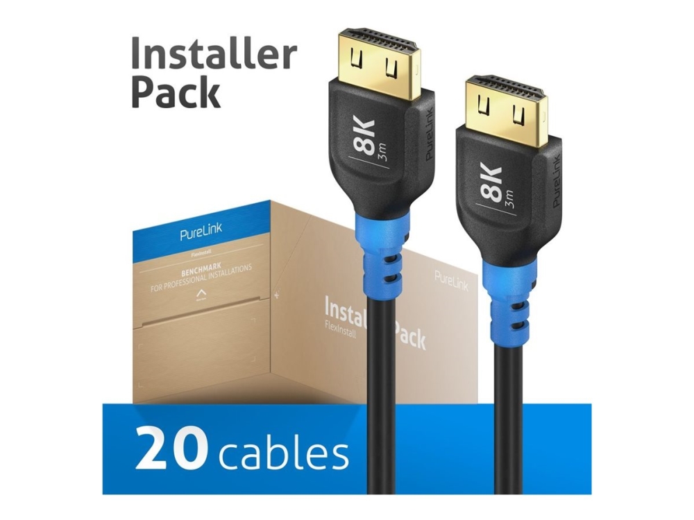 Purelink Flexinstall Series - Ultra High Speed - Hdmi-Kabel - Hdmi Han Til Hdmi Han - 3 M - Tripel-Afskærmet - Sort - 8K60 Hz Support, Op Til 48 Gbps