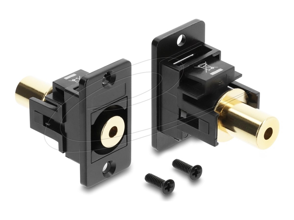 Delock Panel Mount Klinkenbuchse 3,5 Mm 4 Pin Zu Klinkenbuchse 3,5 Mm 4 Pin Vergoldet Schwarz