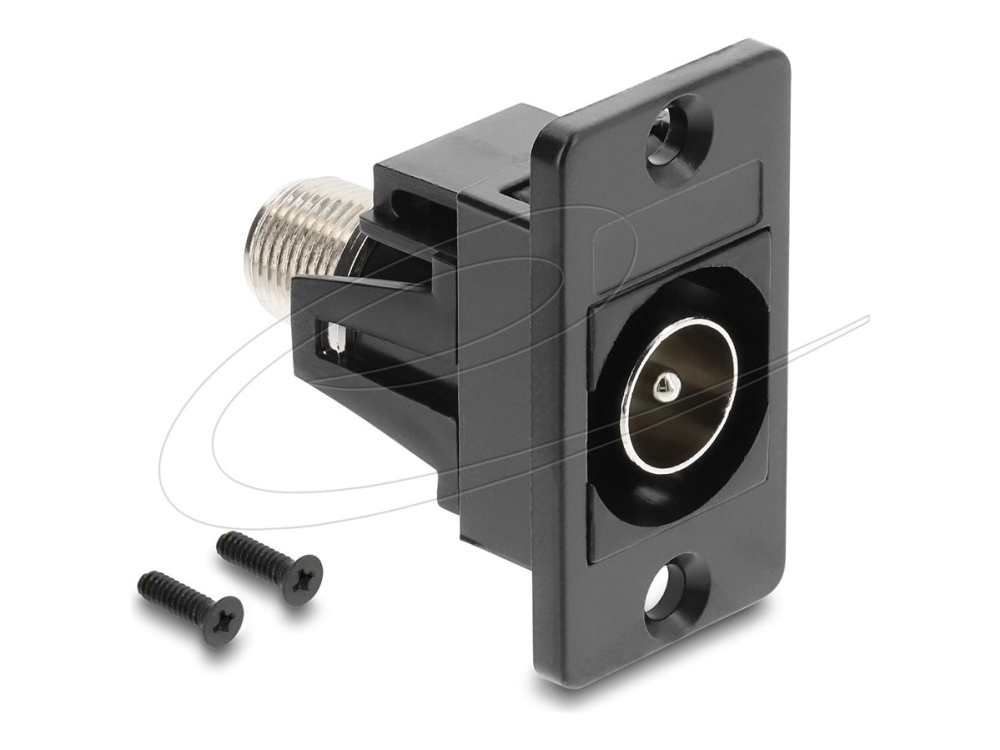 Delock - Antenna Socket Outlet - Til F Hun - Iec (Han) - 1 Modul - Sort